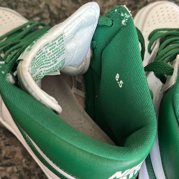 Nike air ships High-Top Sneakers in White and Green EUC 8.5 - Picture 9 of 12